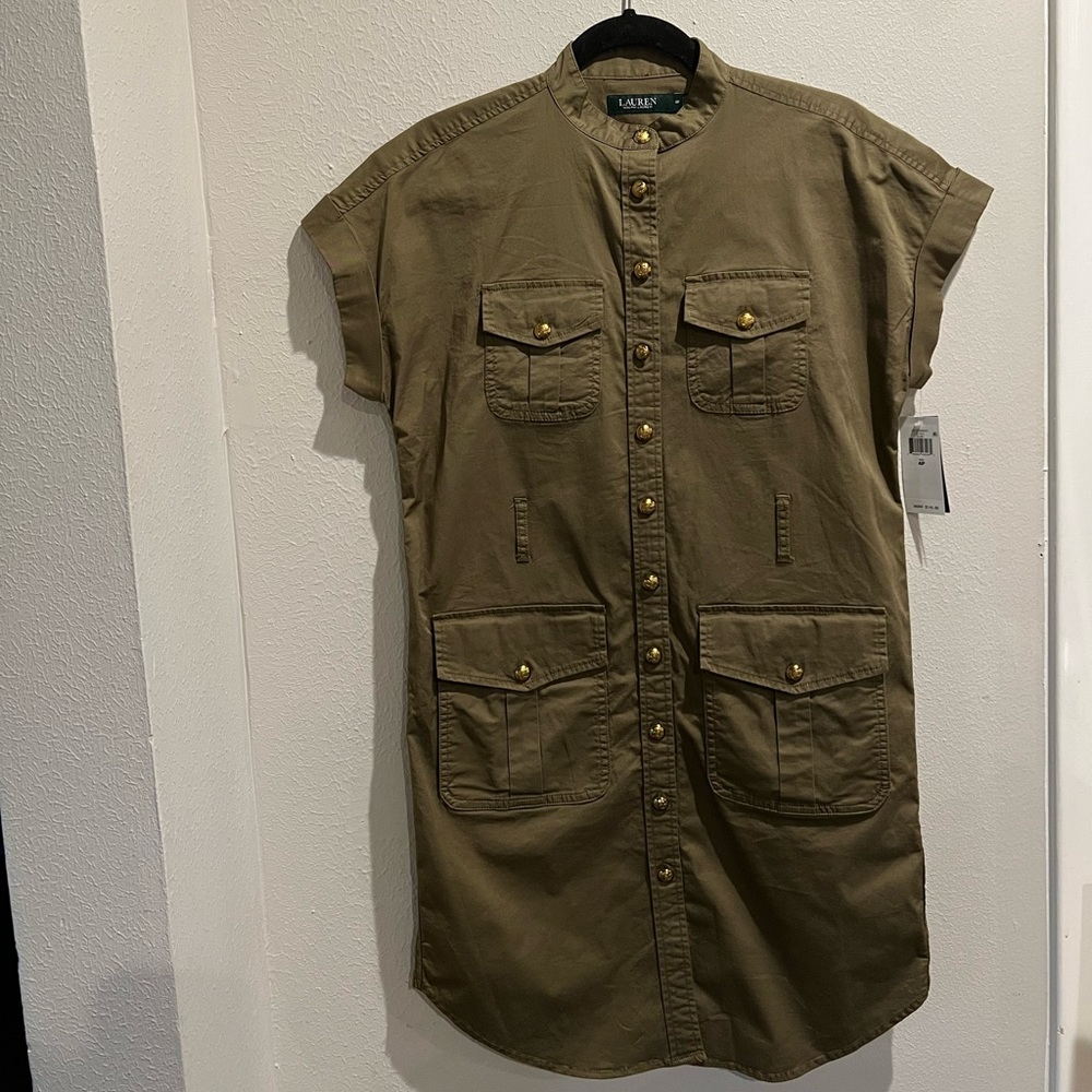 Lauren Ralph Lauren Olive Green Dress. NWT